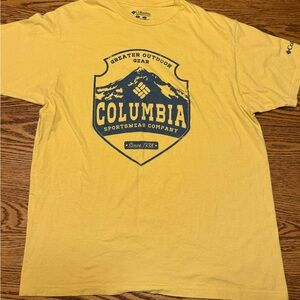Columbia Men's Yellow Outdoor Graphic Tee